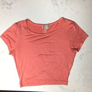 PacSun | kirra bright salmon crop top